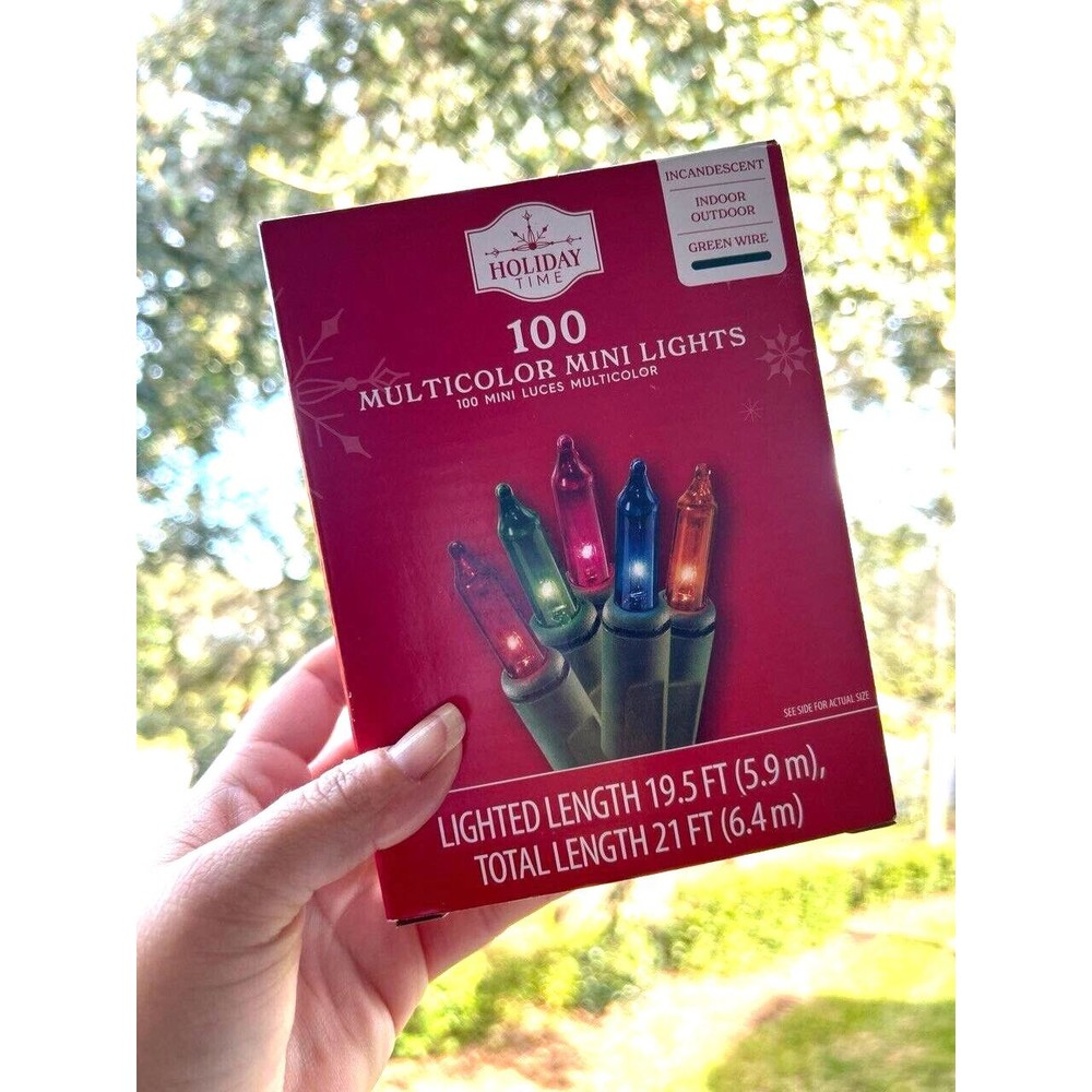 Holiday Time 100-Count Multicolor Incandescent Mini Christmas Lights 21 FT